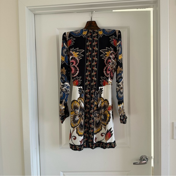 Farm Rio Black Maxi Floral Wrap Mini Dress - Picture 7 of 7